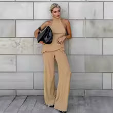 Completo Donna Estivo con Top Monospalla e Pantalone Palazzo